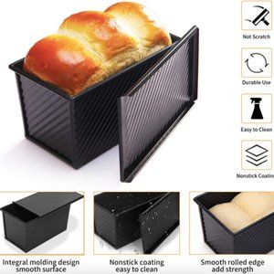 Non-Stick Loaf Pan with Lid (2pk)